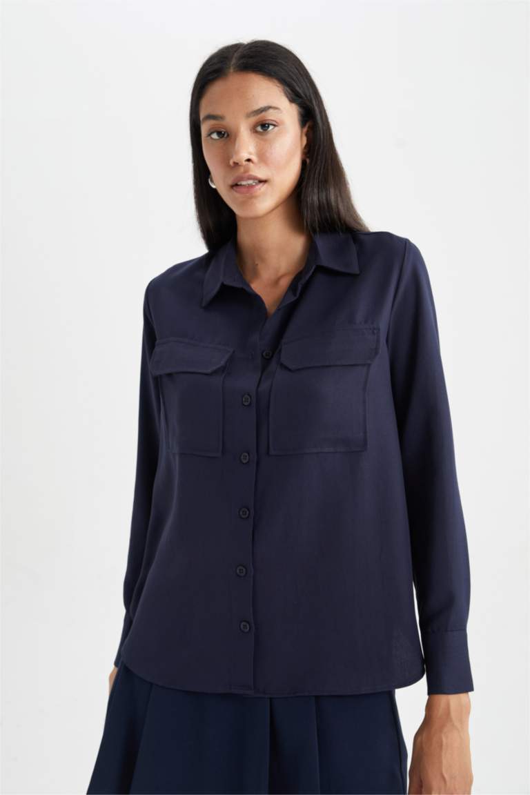 Blouse Femme Isacco Portofino Col Officier, Manches Courtes