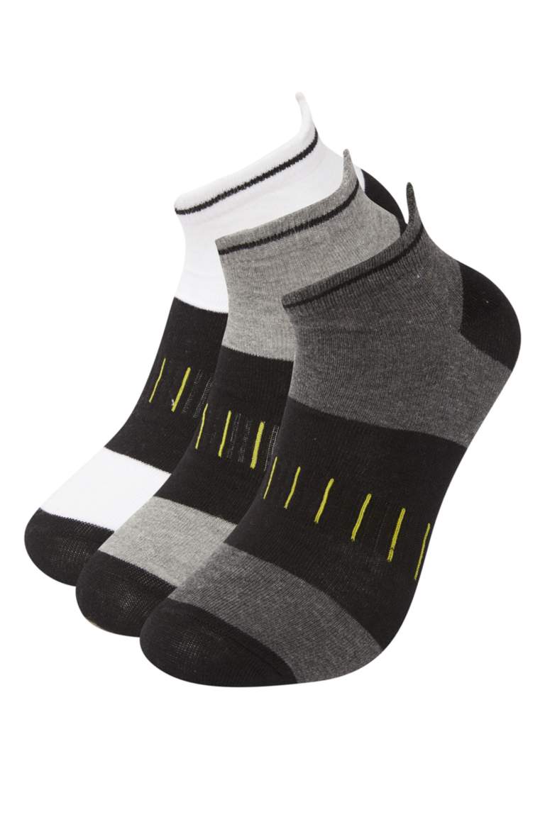 Patterned 3 Pack Booties Socks