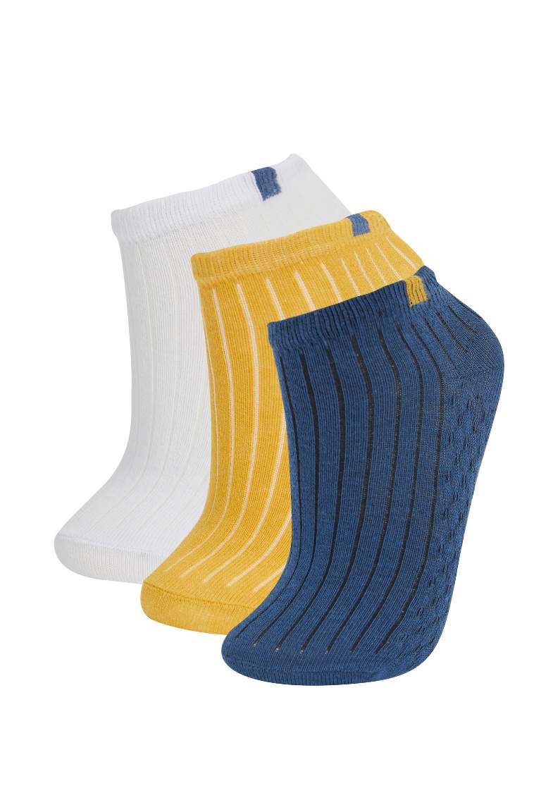 Lot de 3 paires de chaussettes courtes garçon en coton