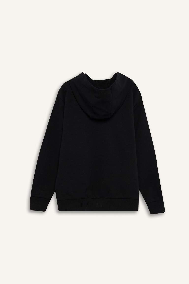 Erkek Çocuk Kapüşonlu Fermuarlı Sweatshirt