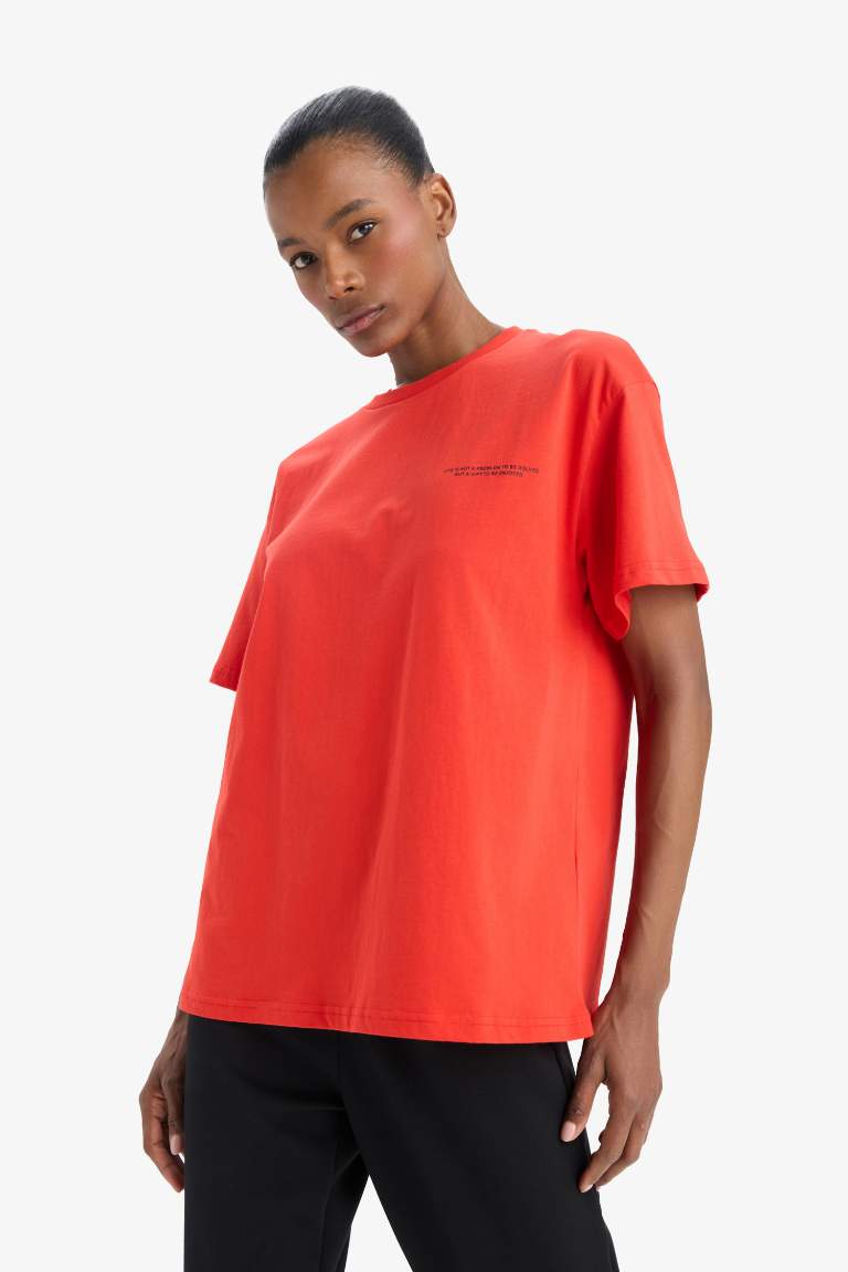 DeFactoFit Oversize Fit Crew Neck T-Shirt