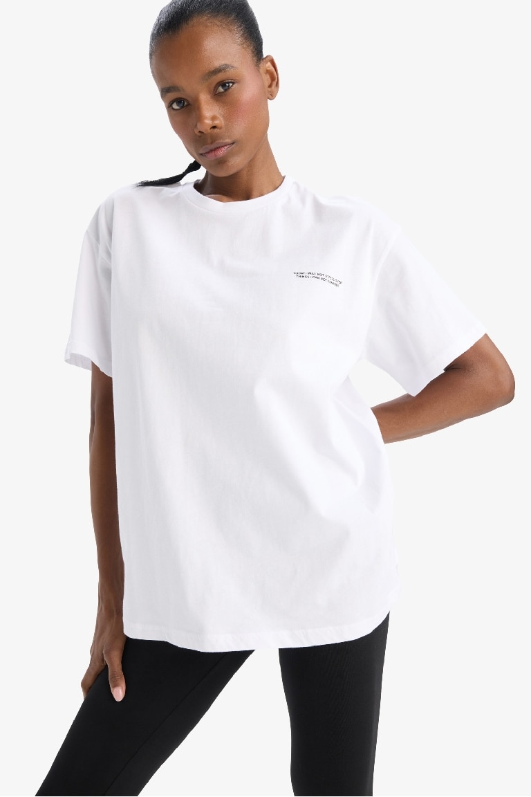 DeFactoFit Oversize Fit Crew Neck T-Shirt