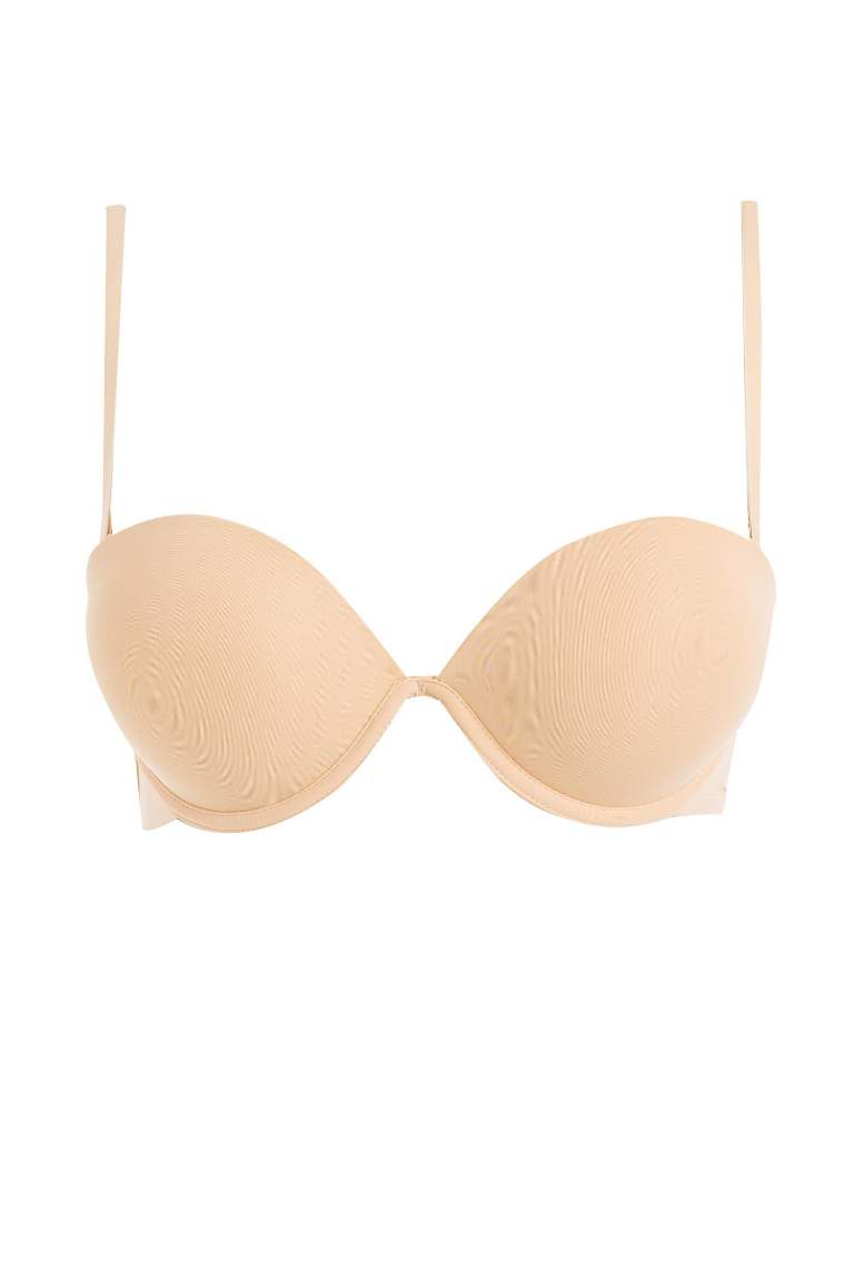 Micro Kaplı Full Push Up Straplez Sütyen-Fall in Love