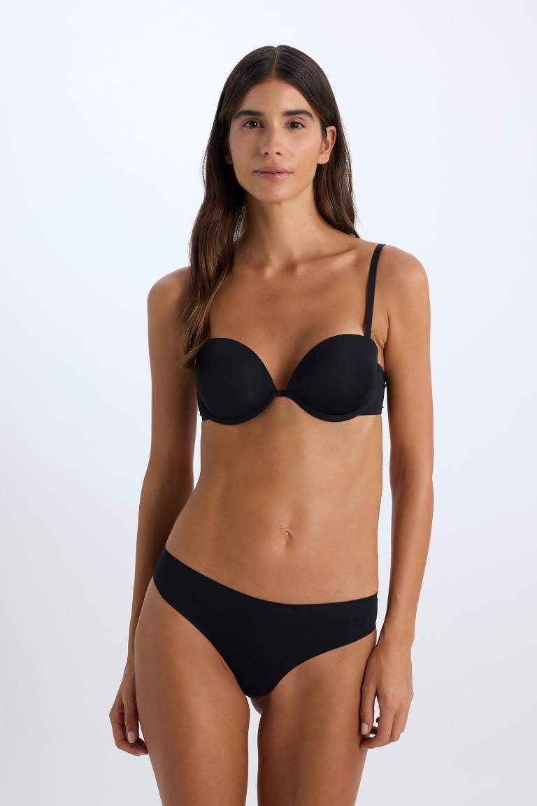 Micro Kaplı Full Push Up Straplez Sütyen-Fall in Love