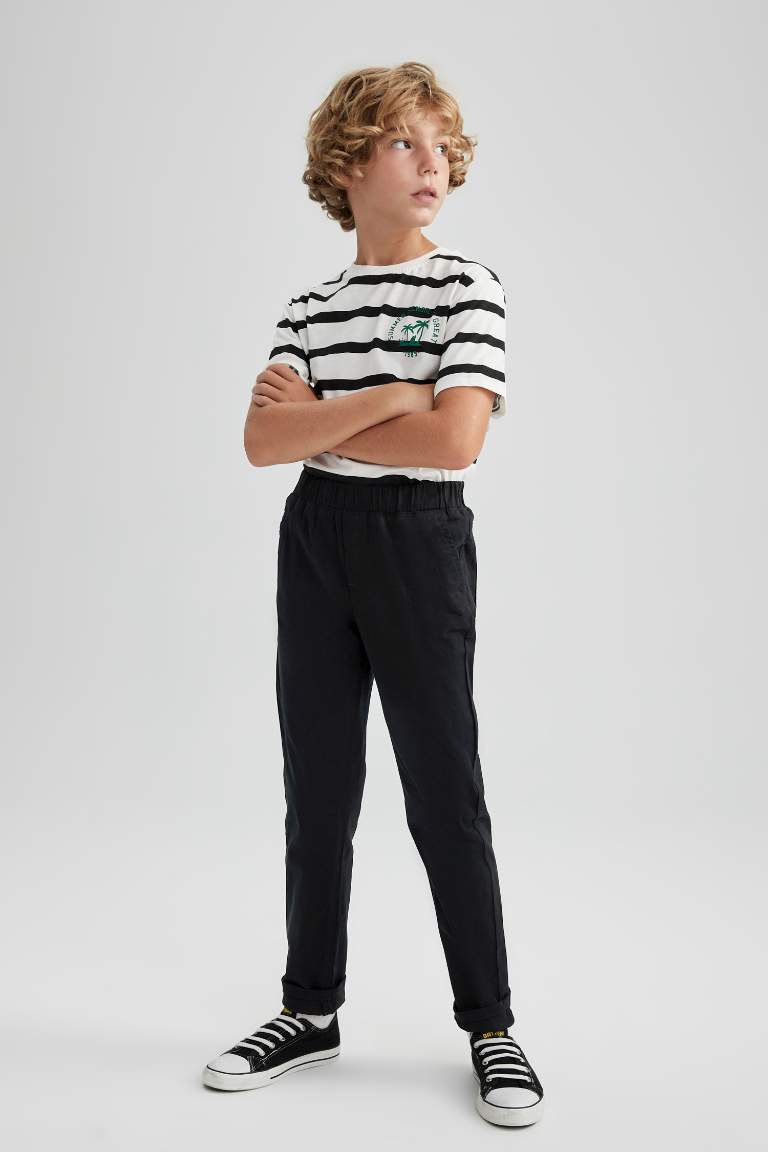 Regular Fit Gabardine Trousers