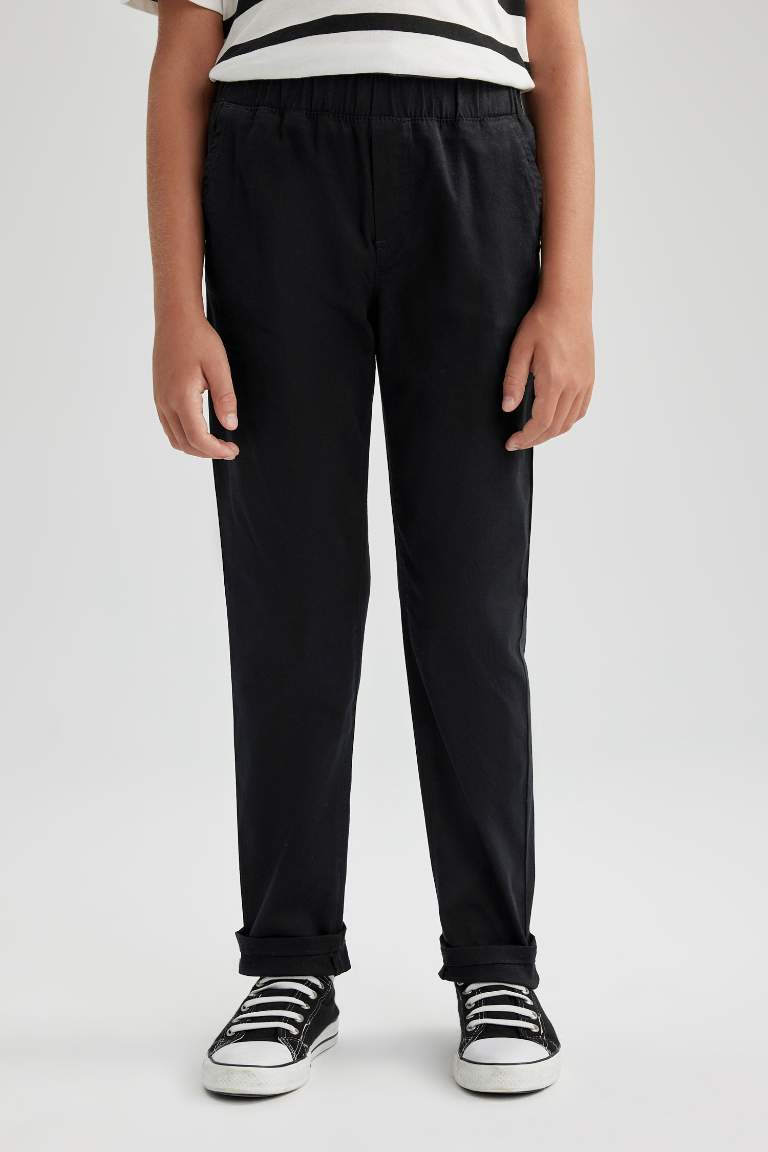 Regular Fit Gabardine Trousers