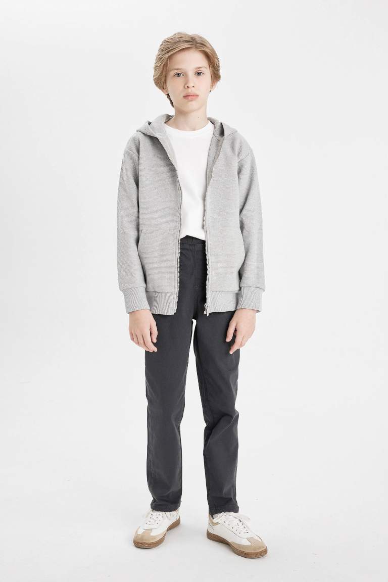 Boy Straight Leg Gabardine School Pants