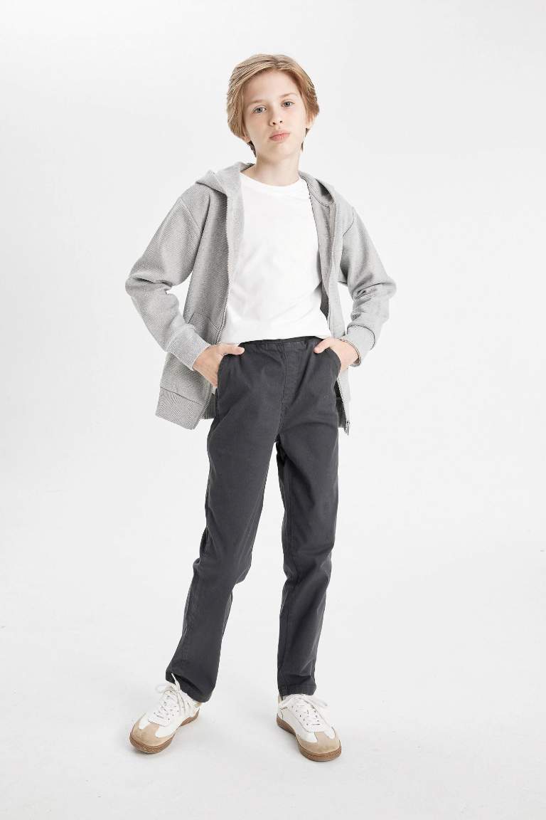 Boy Straight Leg Gabardine School Pants