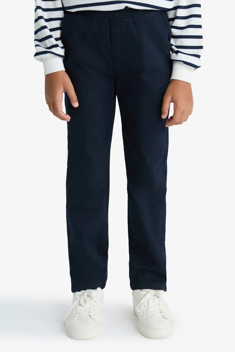 Erkek Çocuk Düz Paça Gabardin Okul Pantolonu