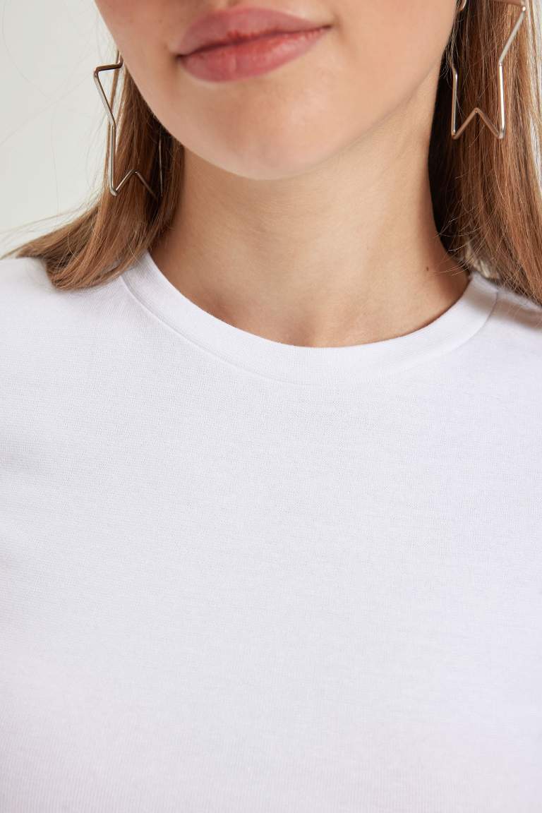 Coool Fitted Basic Kısa Kollu Crop Tişört