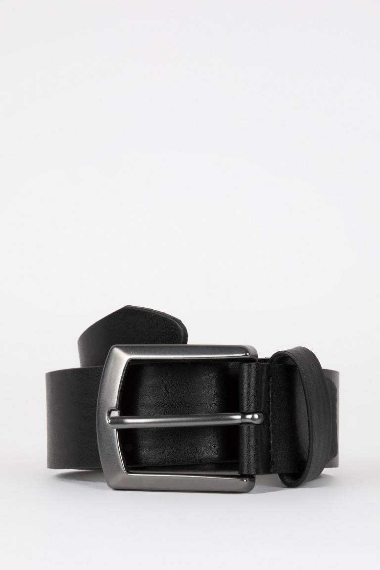 Men's Faux Leather Jean Belt