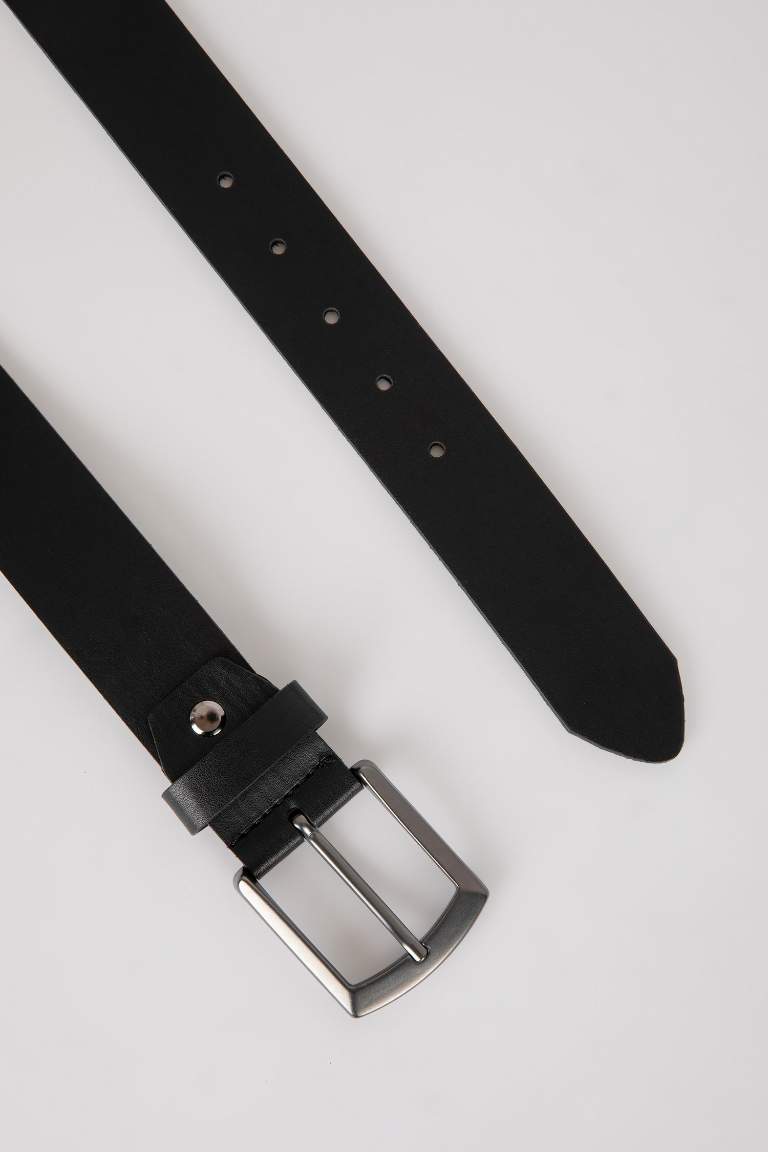 Men's Faux Leather Jean Belt