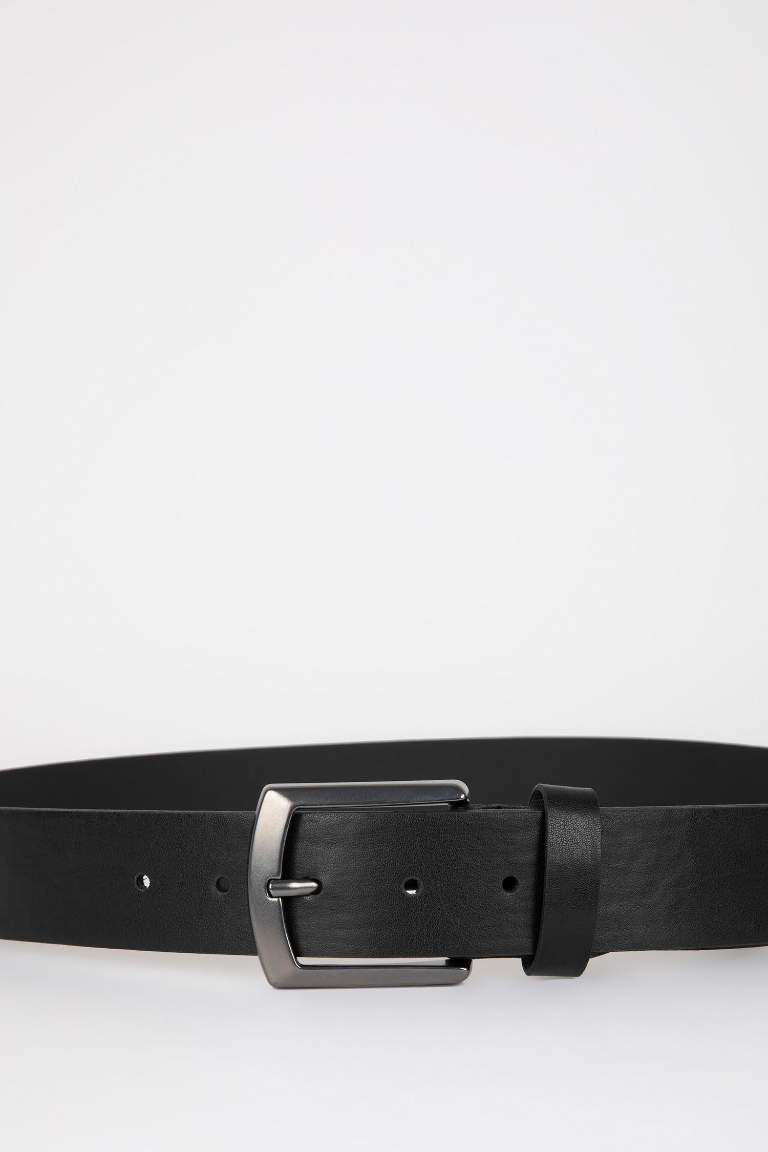 Men's Faux Leather Jean Belt