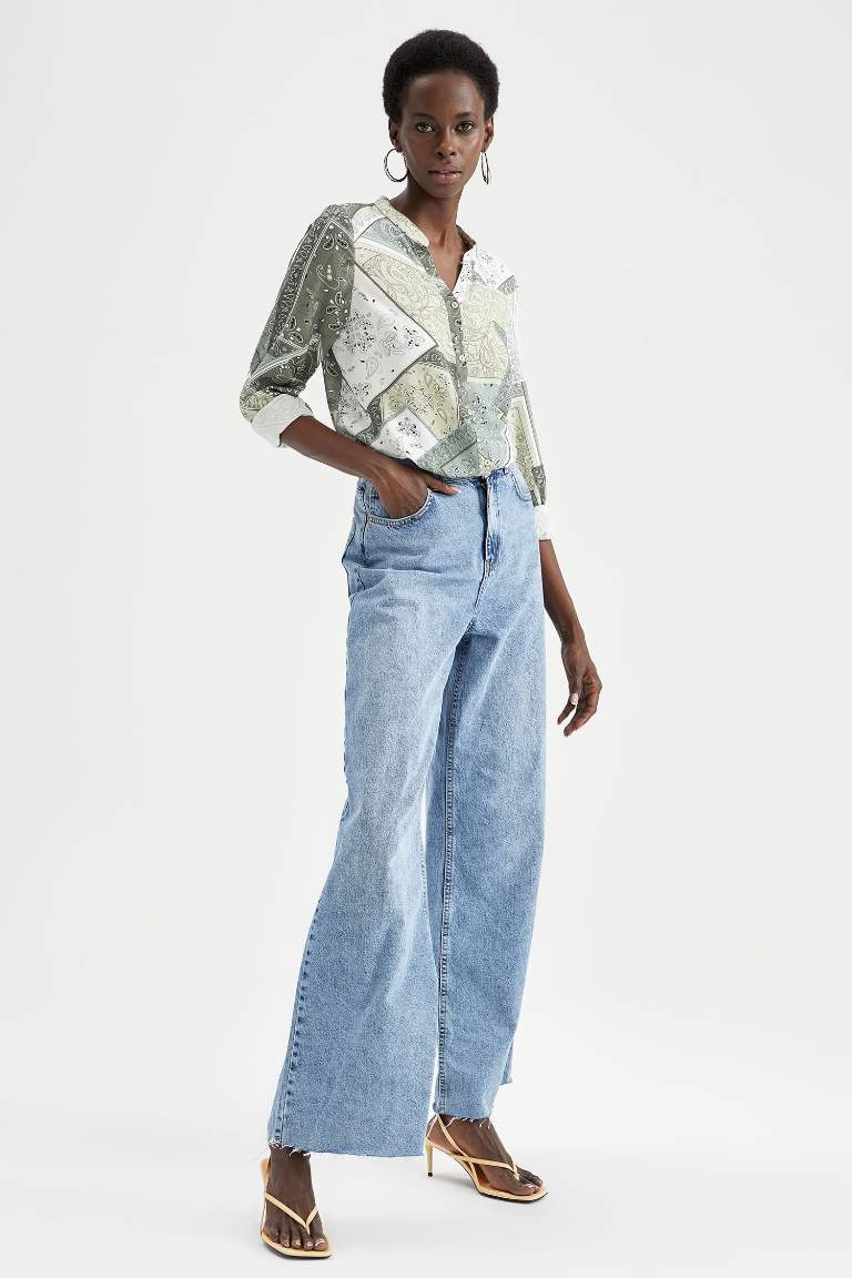 Relax Fit Floral Print Shirt Tunic