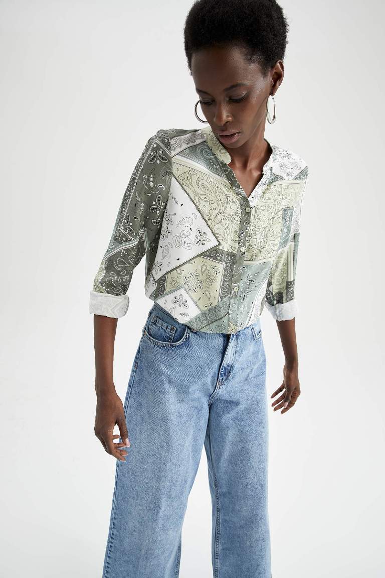 Relax Fit Floral Print Shirt Tunic