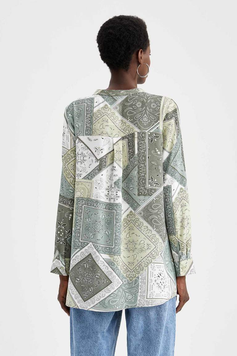 Relax Fit Floral Print Shirt Tunic