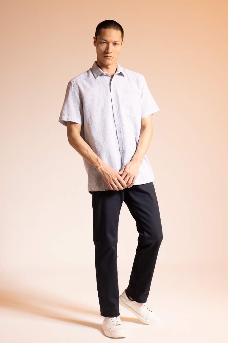 Regular Fit Short Sleeve One Side Pocket Shirt