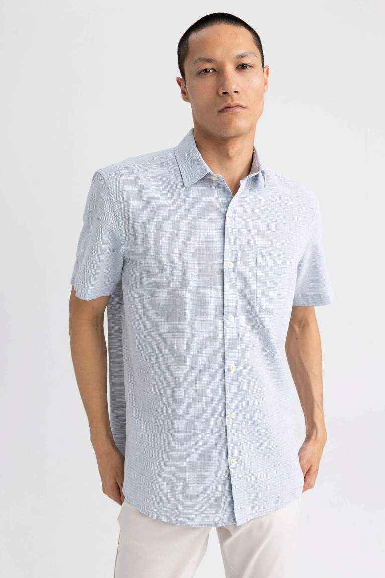 Regular Fit Short Sleeve One Side Pocket Shirt