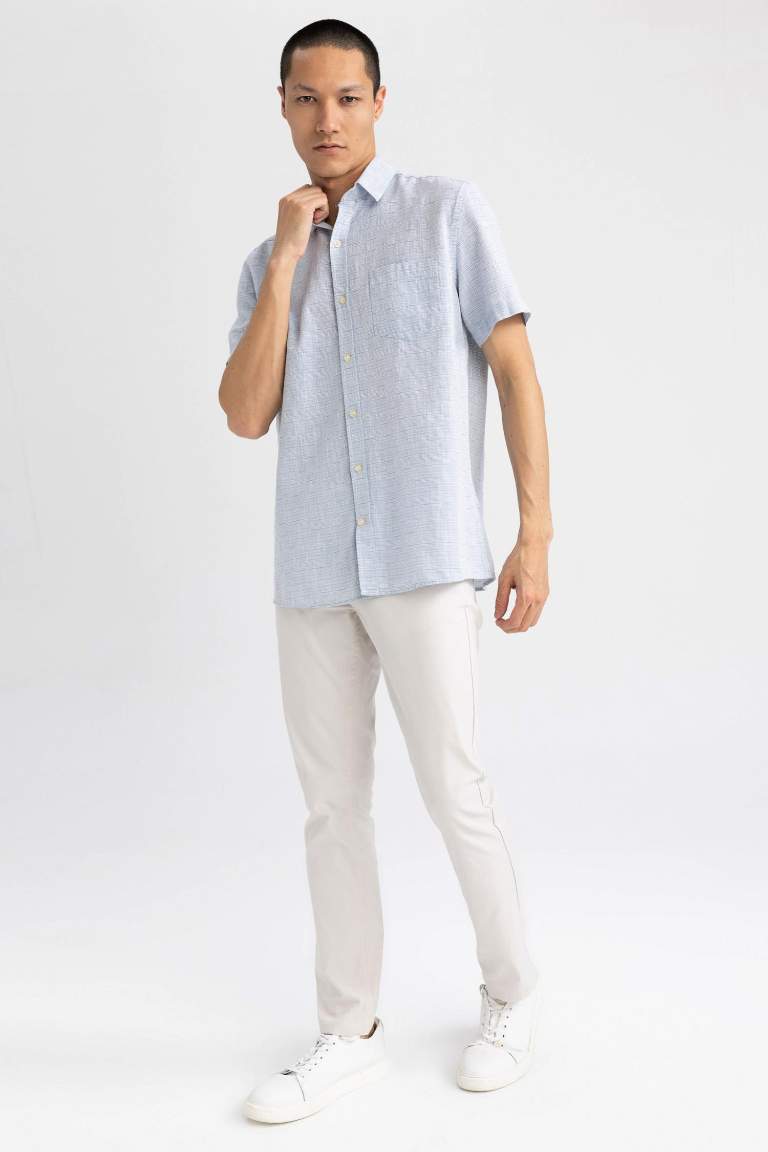 Regular Fit Short Sleeve One Side Pocket Shirt