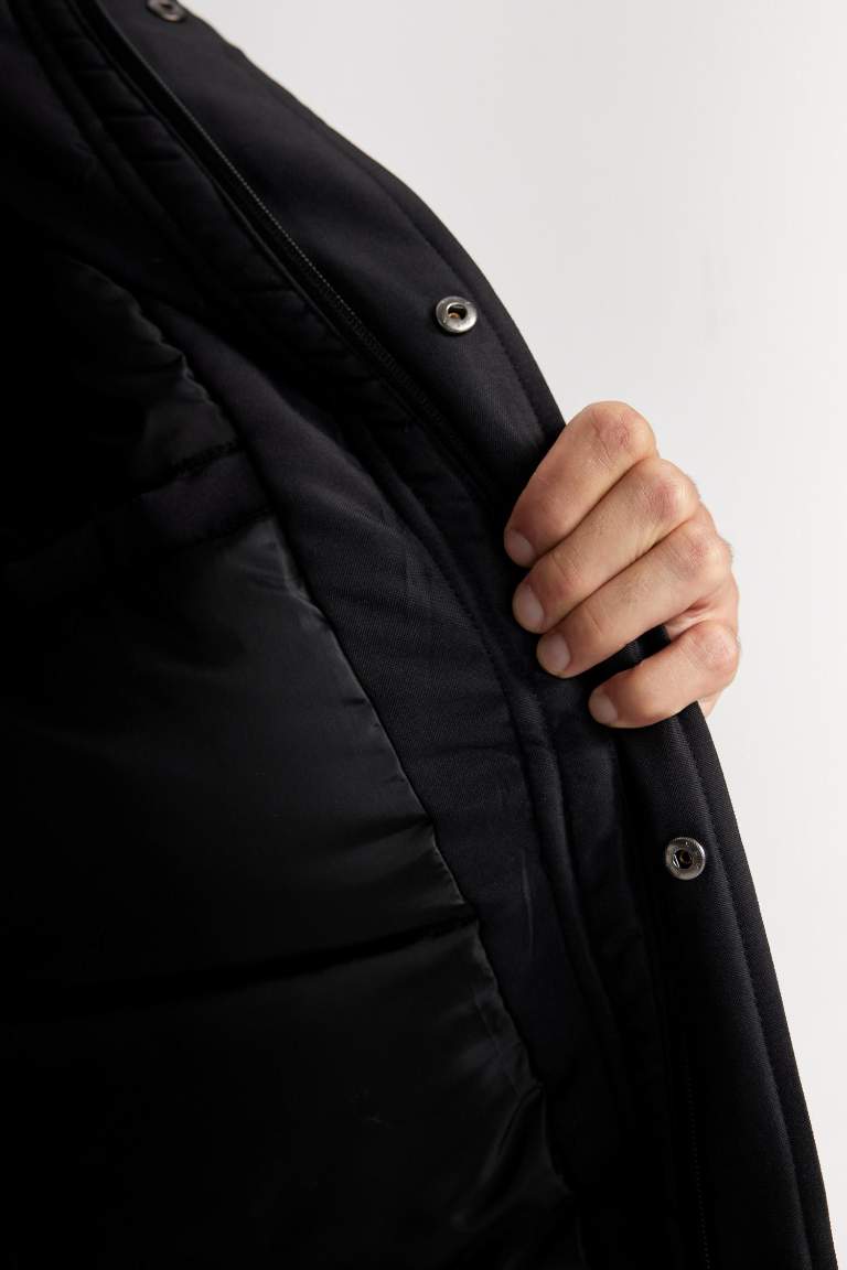 Waterproof Regular Fit Hooded Puffer Jacket