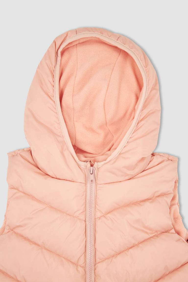 Girl Hooded Fleece Lined Vest