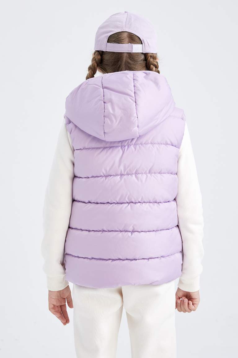 Girl Hooded Fleece Lined Vest