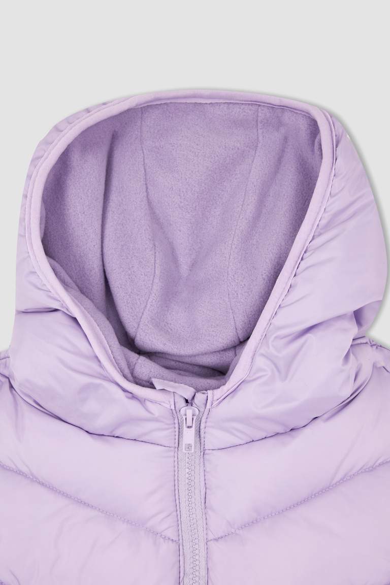 Girl Hooded Fleece Lined Vest