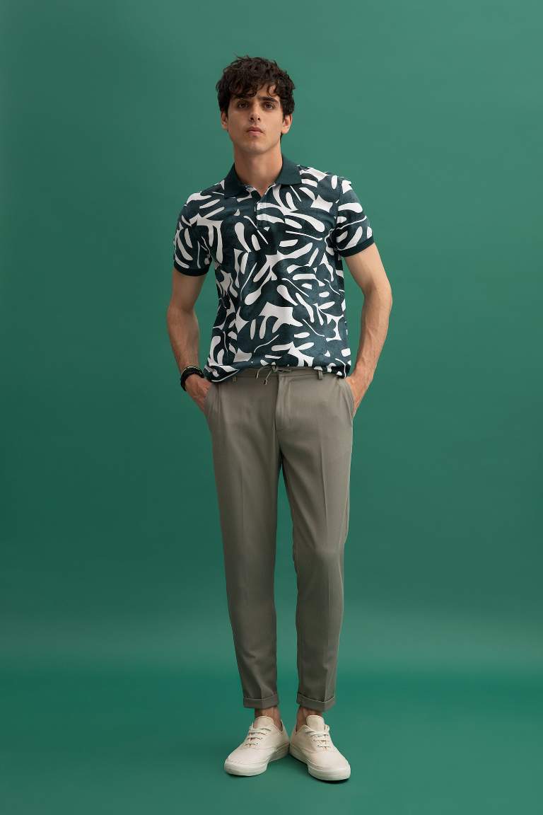 Beli Bağcıklı Duble Paça Jogger Chino Pantolon