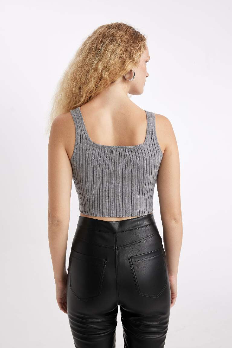 Slim Fit Square Neck Crop Top