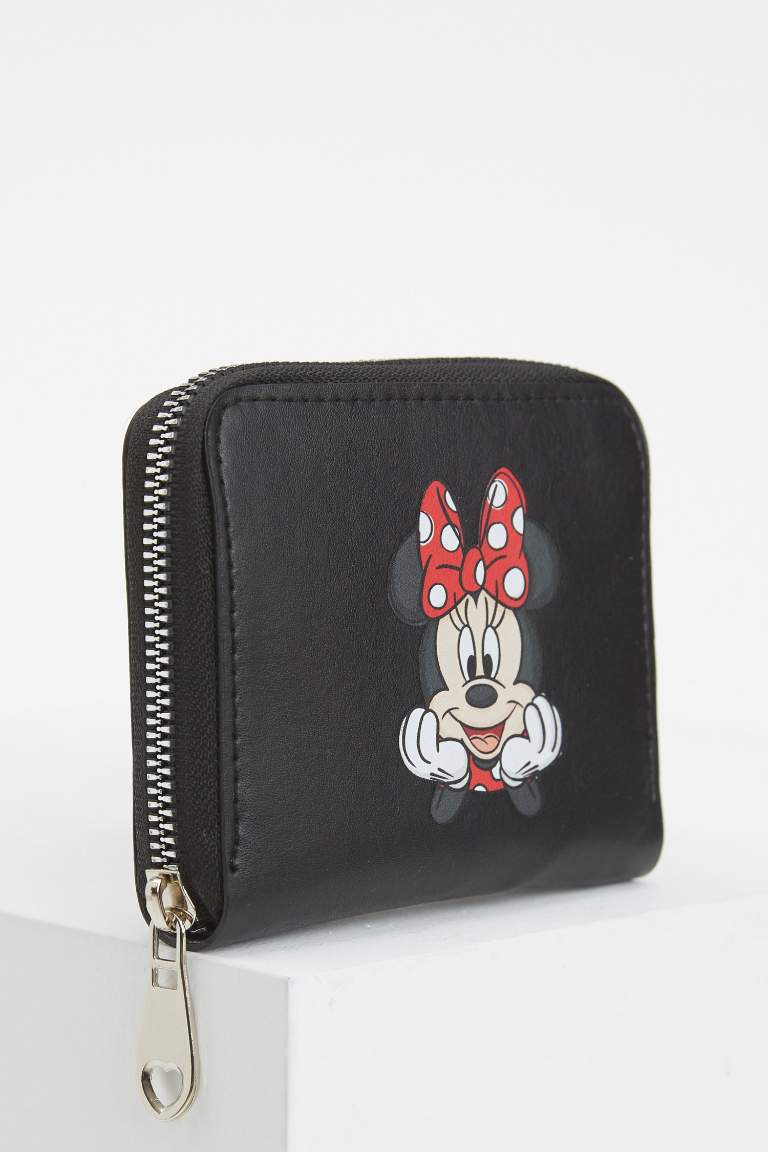 Kadın Mickey & Minnie Lisanslı Deri Görünümlü Cüzdan