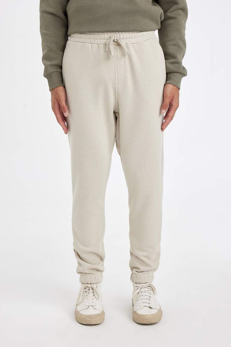 Relax Fit Thick Sweatshirt Fabric Rib Hem Sweatpants