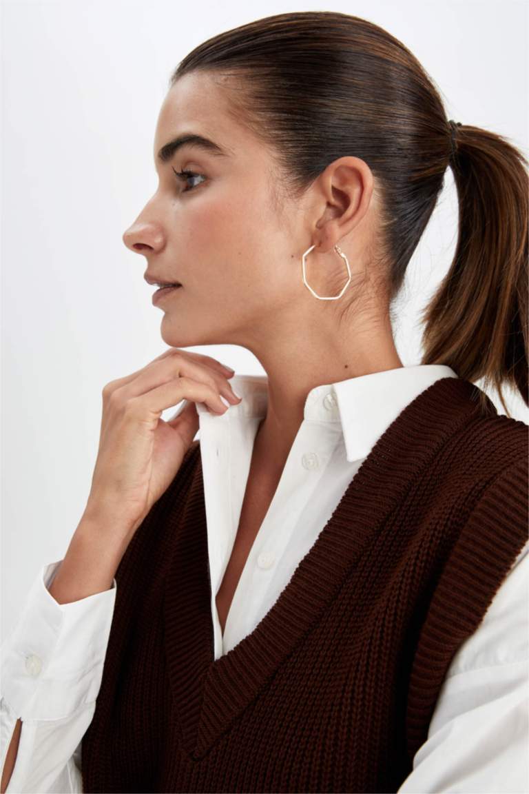 بلوفر كت قصة عادية من قماش ثيسالونيكي