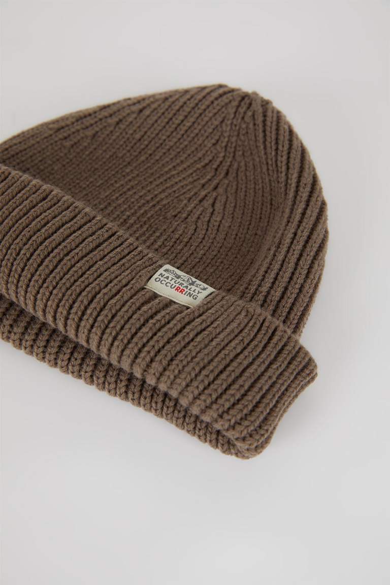 Bonnet avec étiquette tissée pour Homme