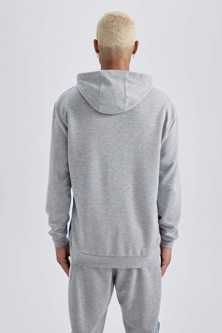 DeFactoFit NBA Regular Fit Kapüşonlu Ağır Kumaş Sweatshirt