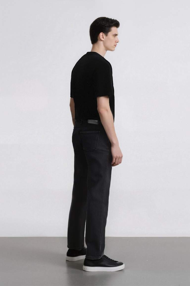 Sergio Regular Fit Normal Kalıp Normal Bel Boru Paça Siyah Jean Pantolon