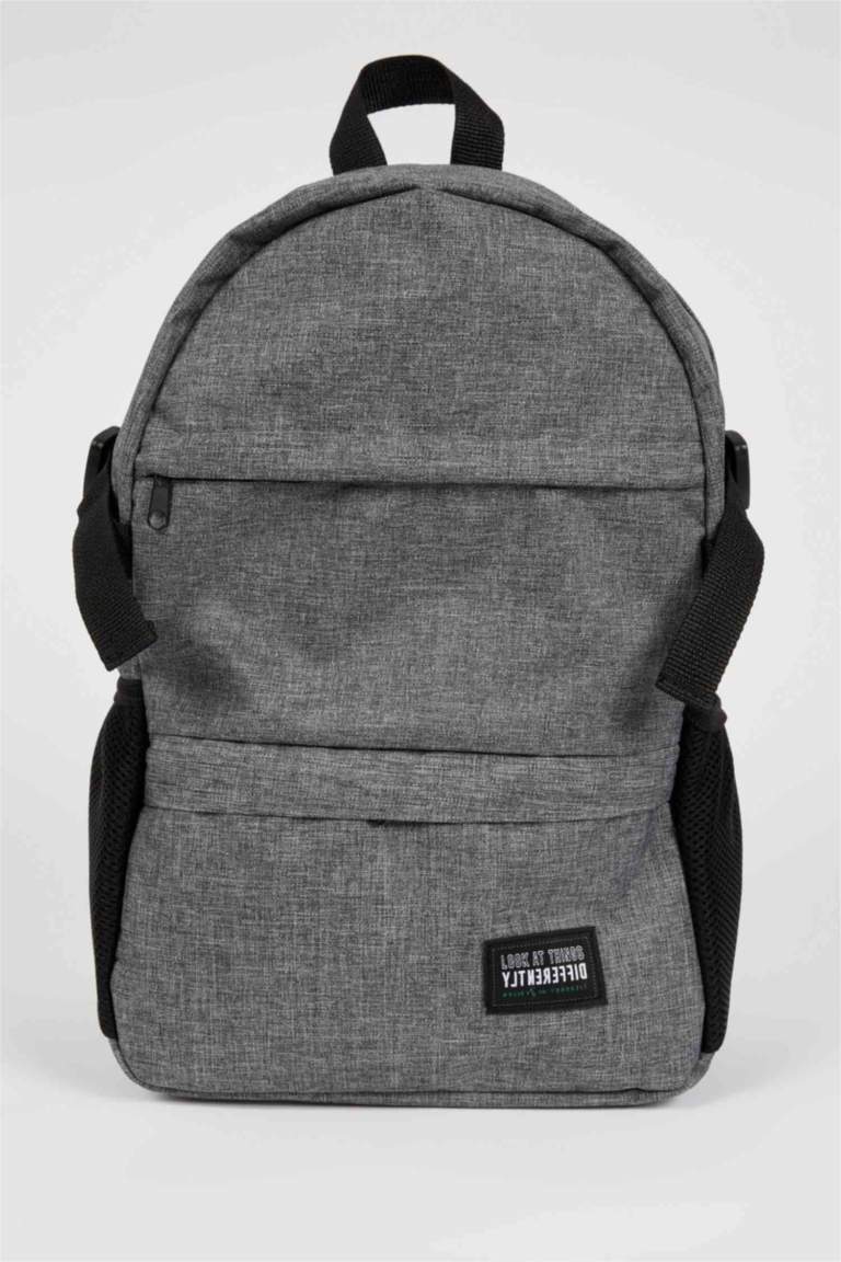 Grey MAN Men Large School Backpack with Laptop Compartment 2336615
