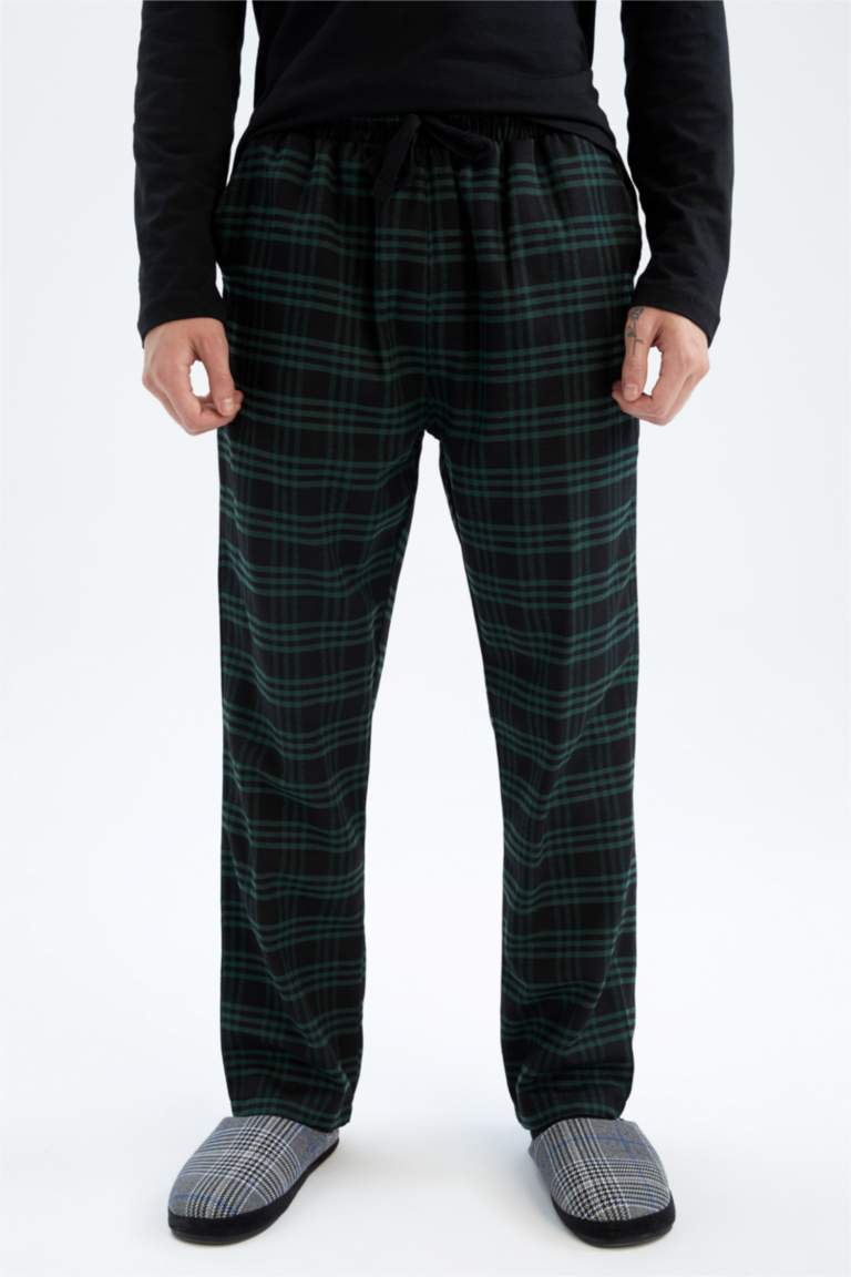 بنطلون فلانيل قصة عادية بجيب