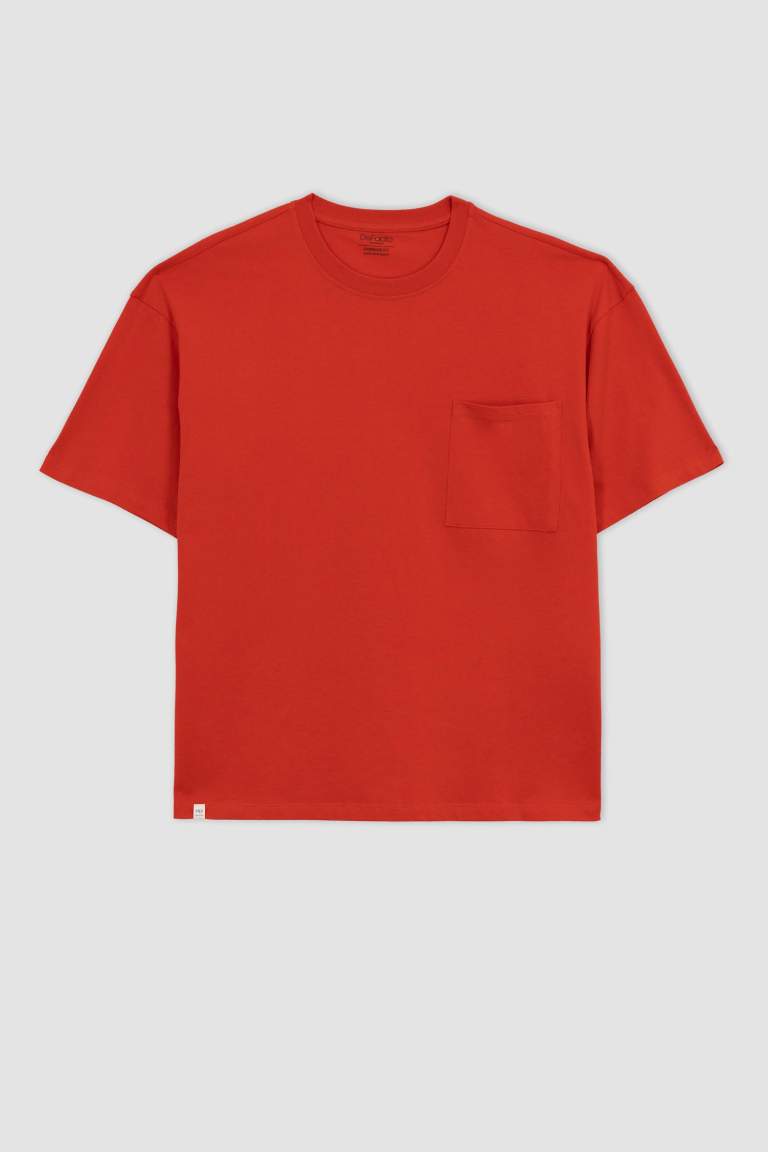Oversize Fit Crew Neck Basic Cotton T-Shirt