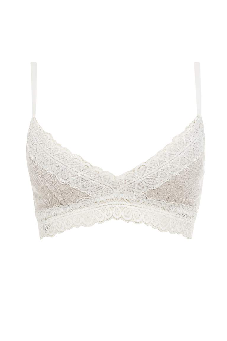 Lace Detail Triangle Bra