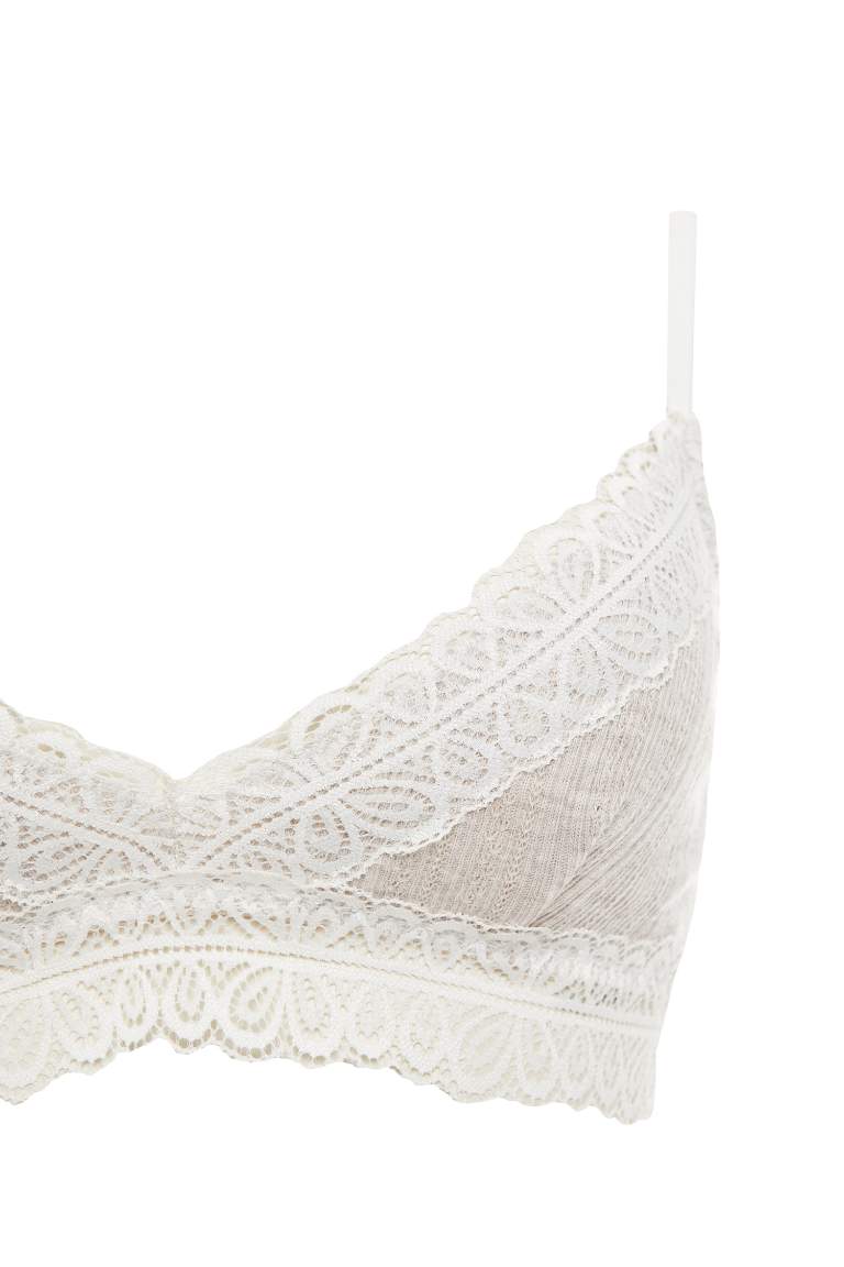 Lace Detail Triangle Bra