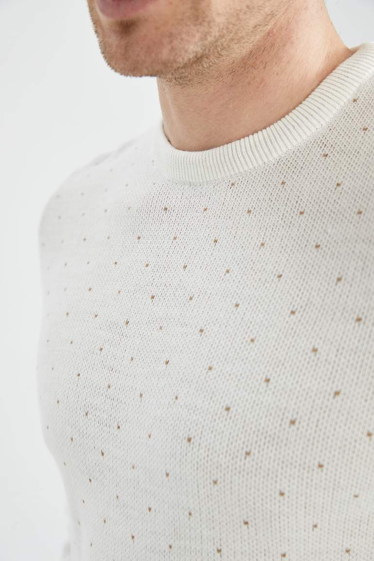 Slim Fit Bisiklet Yaka Triko Kazak