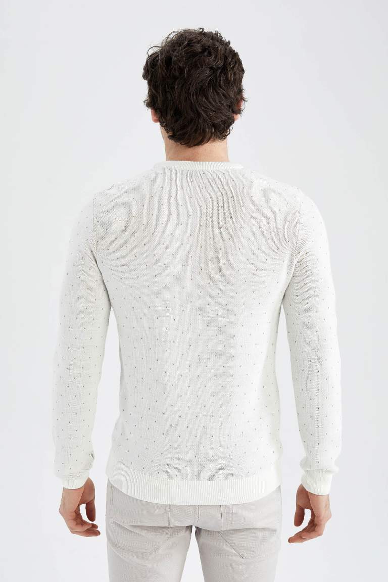 Slim Fit Bisiklet Yaka Triko Kazak
