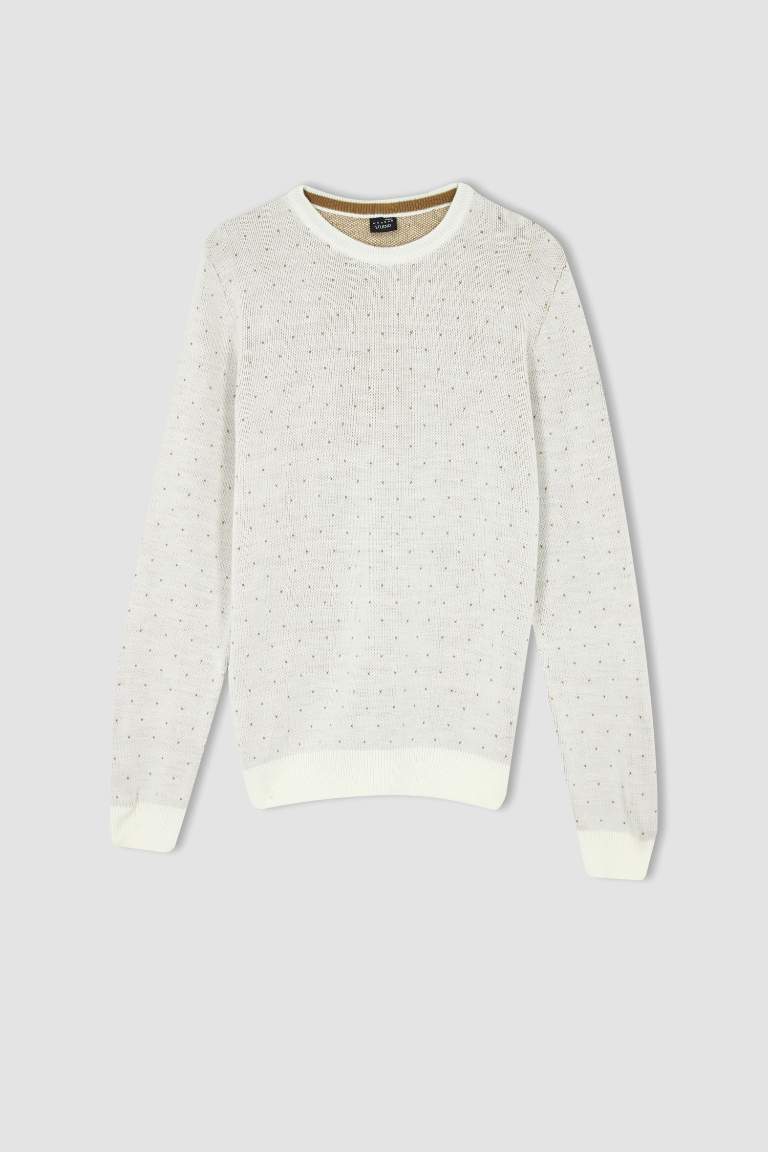 Slim Fit Bisiklet Yaka Triko Kazak