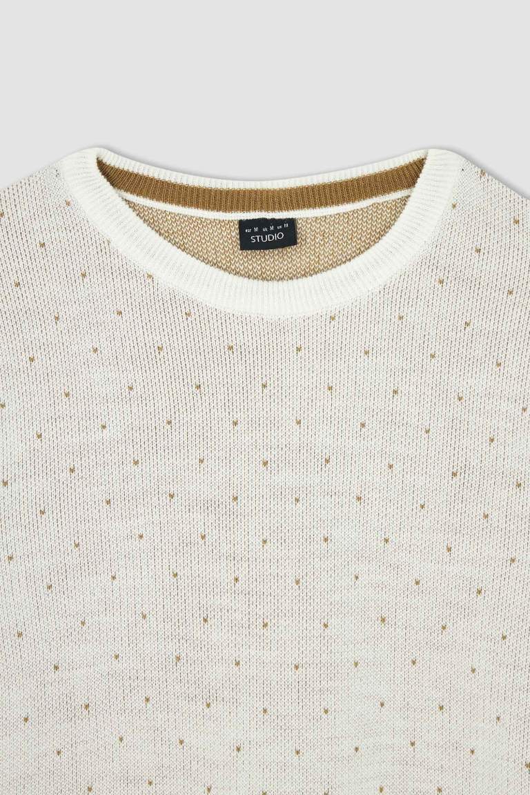 Slim Fit Bisiklet Yaka Triko Kazak