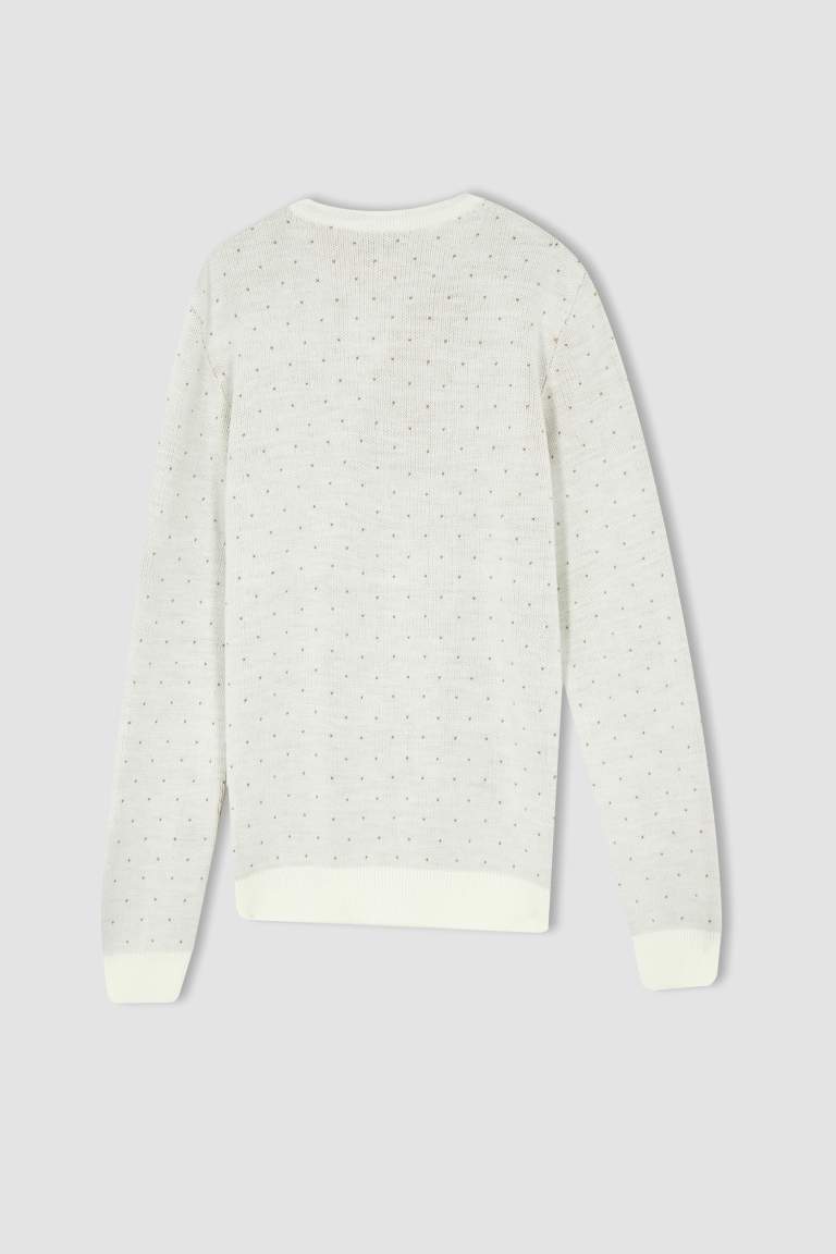 Slim Fit Bisiklet Yaka Triko Kazak