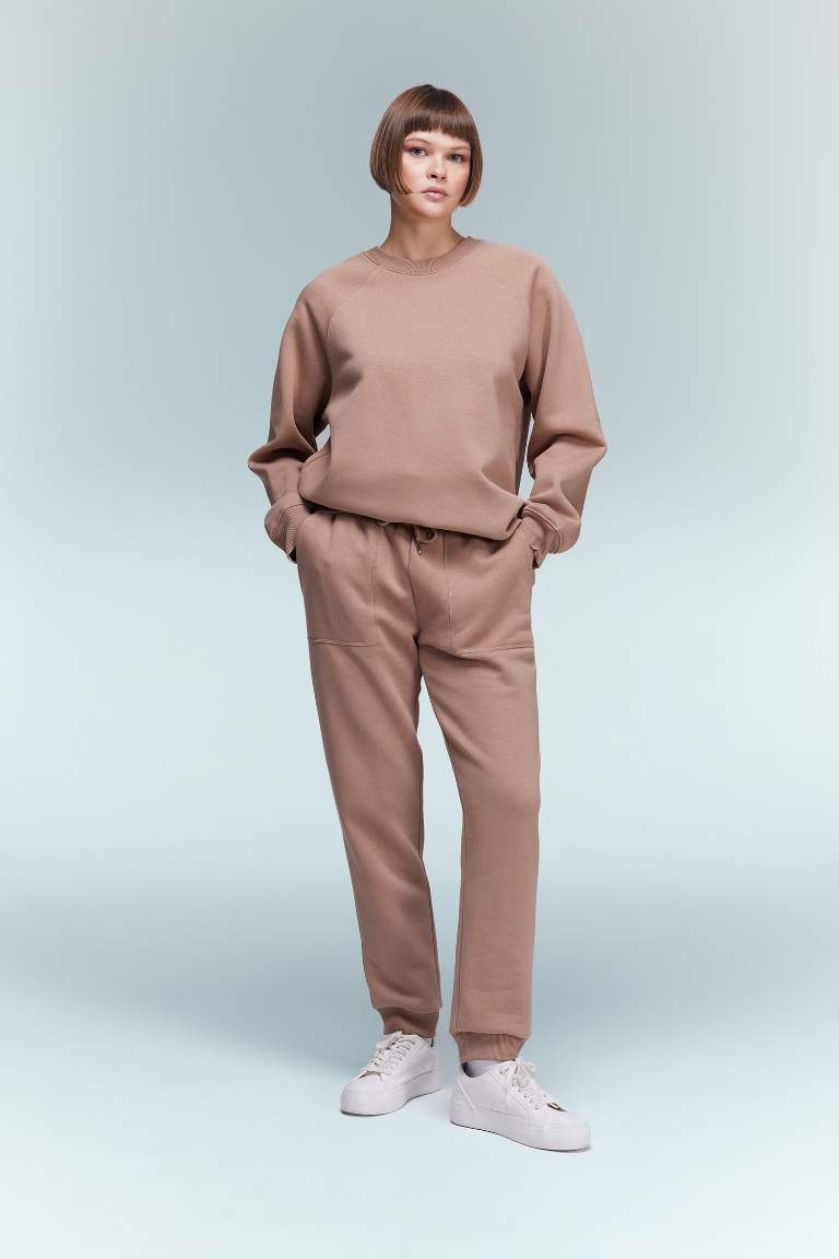 jogger Basic Thick Sweatshirt Fabric Trousers