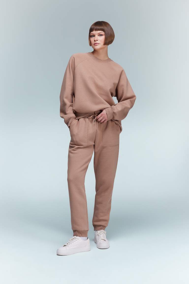 jogger Basic Thick Sweatshirt Fabric Trousers