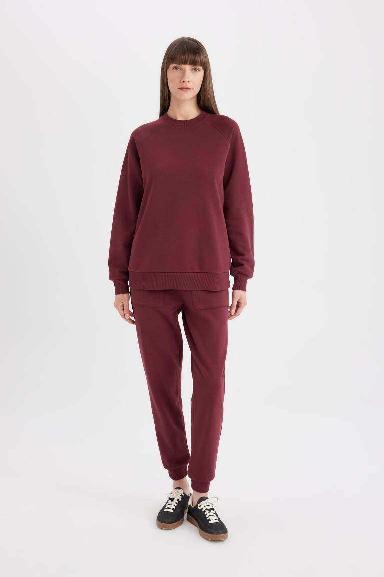 Regular Fit Jogger Eşofman Altı Basic Düz Beli Lastikli Bağcıklı Cepli