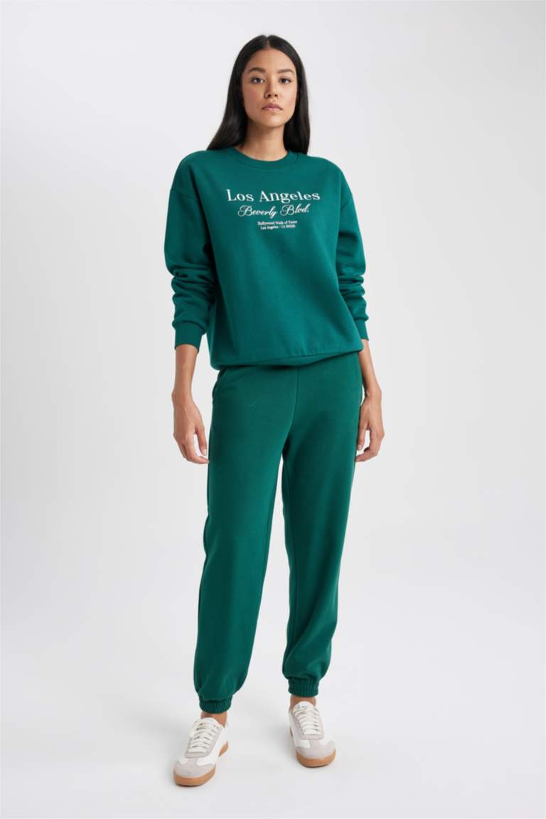 jogger Basic Thick Sweatshirt Fabric Trousers