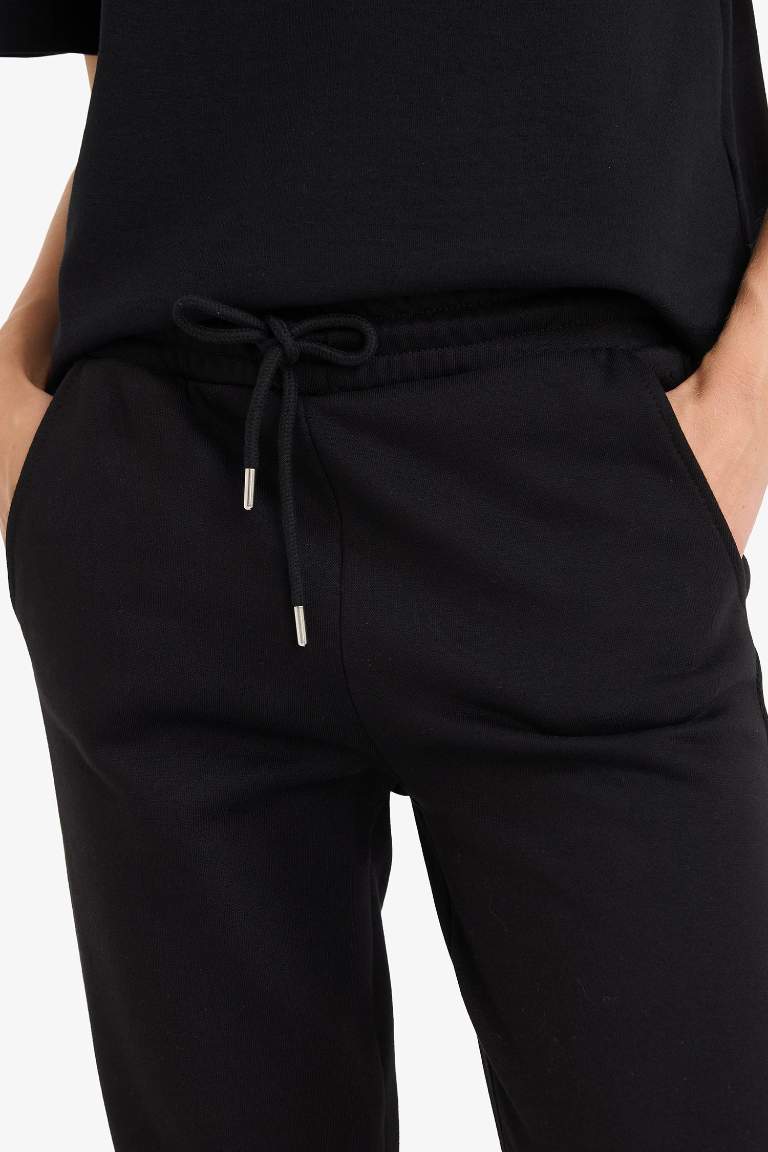 Basic Düz Cepli Normal Bel Kalın Jogger Eşofman Altı